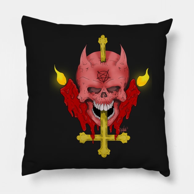 Pure Evil Pillow by schockgraphics