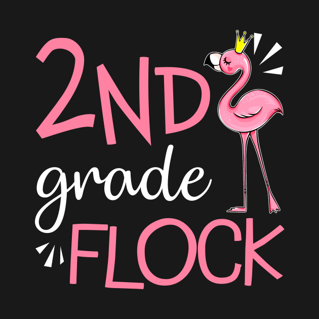 Flamingo Back To School 2nd Second Grade Flock by Elliottda