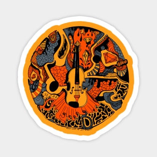 Orangrey Circle of Music Magnet