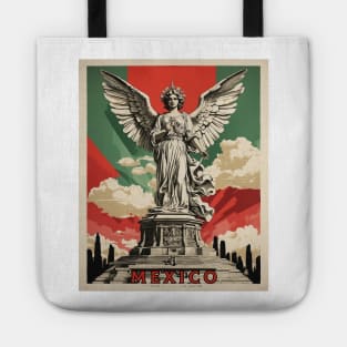 Angel de la Independencia Mexico Tourism Vintage Poster Tote