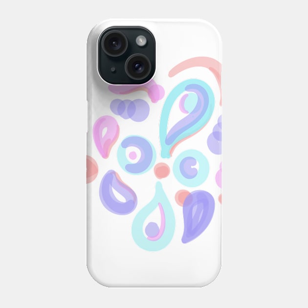 Violet cute abstract pastel pink Phone Case by carolsalazar