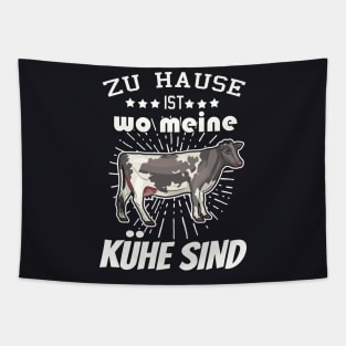 Zu Hause ist wo meine Kühe sind Landwirt Tapestry