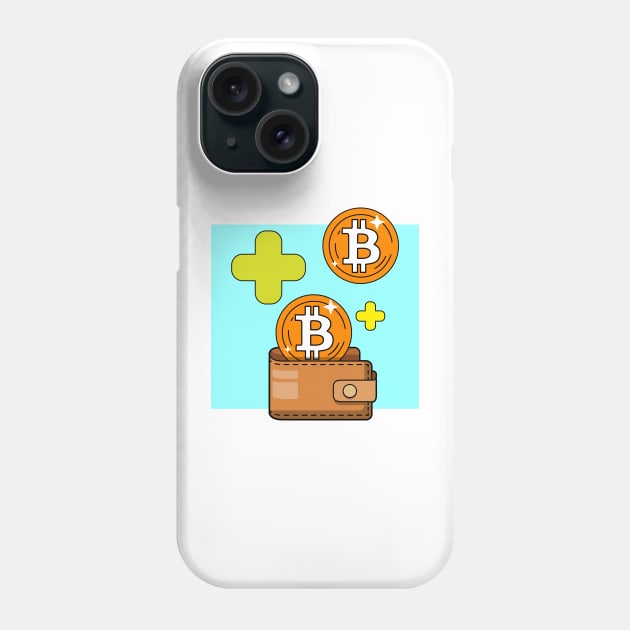 bitcoin investment wallet Phone Case by Akman