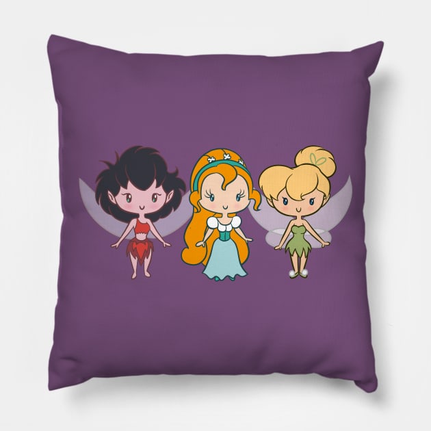 Little Friends: Lil' CutiEs Pillow by Ellador