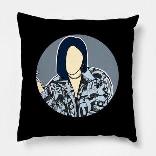 Badass Wannabe Girl Aesthetic Logo Design Pillow