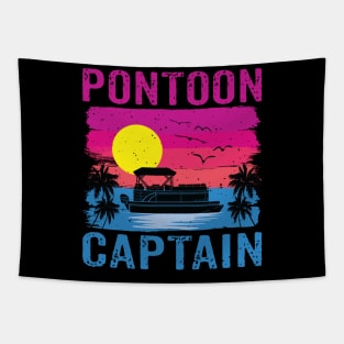 Vintage Style Pontoon Captain Shirt Funny Pontoon Boat Lover Tapestry