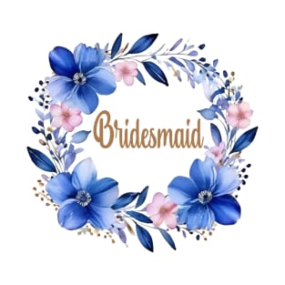 Bridesmaid floral wreath T-Shirt