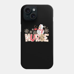 Christmas Nurse Life Snowman Scrub Top Phone Case