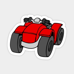 Red Quad Bike ATV Magnet