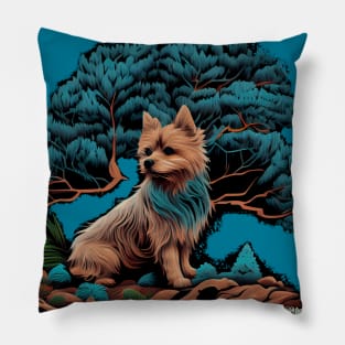 Yorkshire Terrier Mix Art Pillow