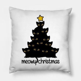 Christmas Meowy Pillow