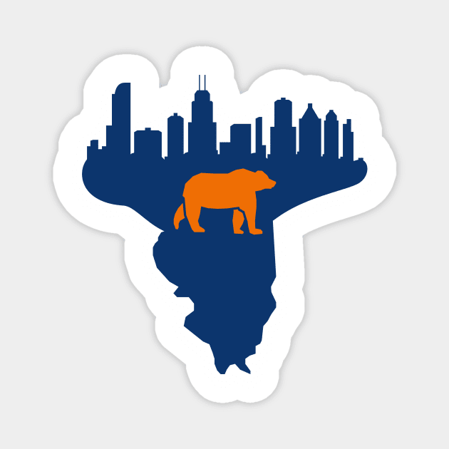 Chicago Bears NFL Football, Illinois Magnet by Abide the Flow