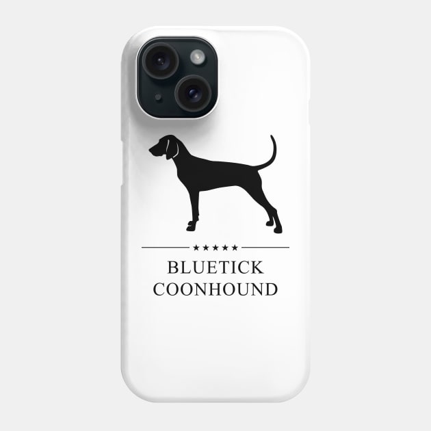 Bluetick Coonhound Black Silhouette Phone Case by millersye