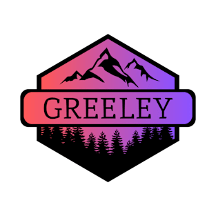 Greeley Colorado Mountains and Trees design T-Shirt