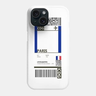 Paris Boarding Pass Phone Case