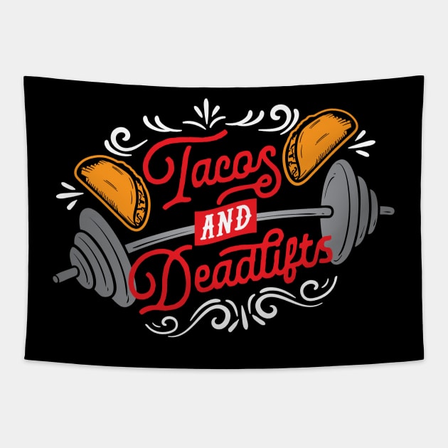 Tacos and Deadlifts Tapestry by TheCraftyDrunkCo