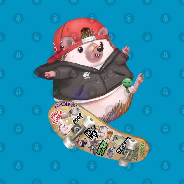 Skater Hedgehog by PamelooArt