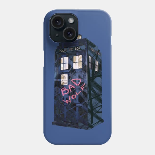 Doctor Who Bad Wolf Tardis Phone Case by notthatparker