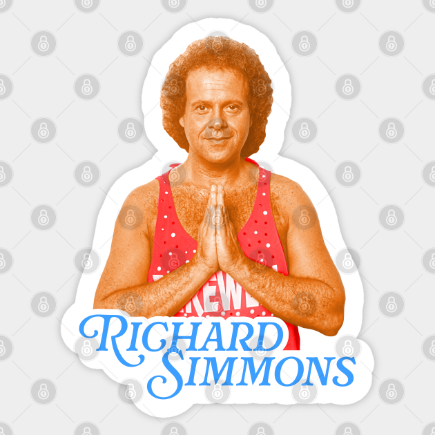 Richard Simmons ))(( Retro Fitness Icon Design - Richard Simmons - Sticker