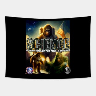 Funny Science Bigfoot Astronaut Space Sasquatch Astronomy Primate Tapestry