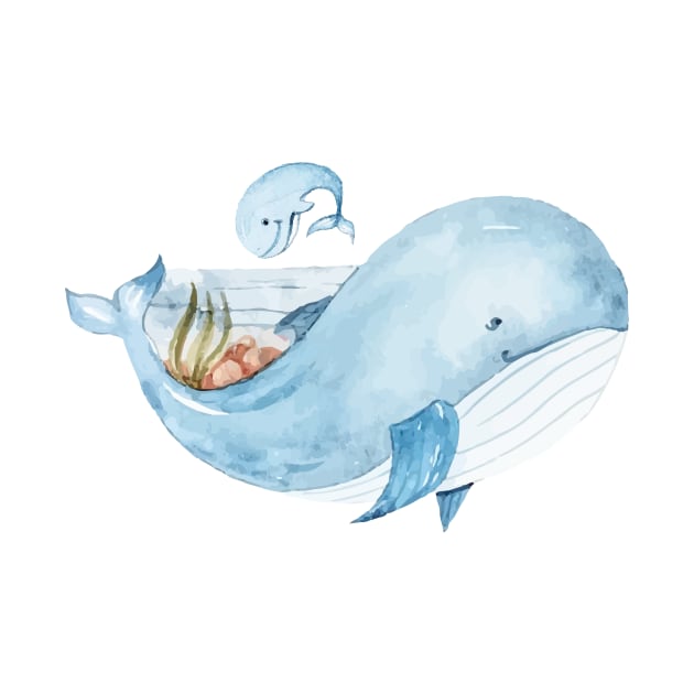 Cute whale by Kurocha