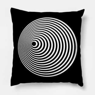 Twilight Zone Tunnel (white on black) Pillow