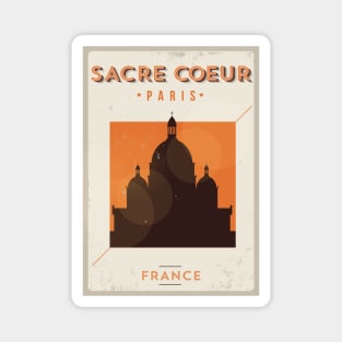 Sacre Coeur Paris Poster Design Magnet