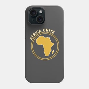 Africa Unite Gold and White Phone Case