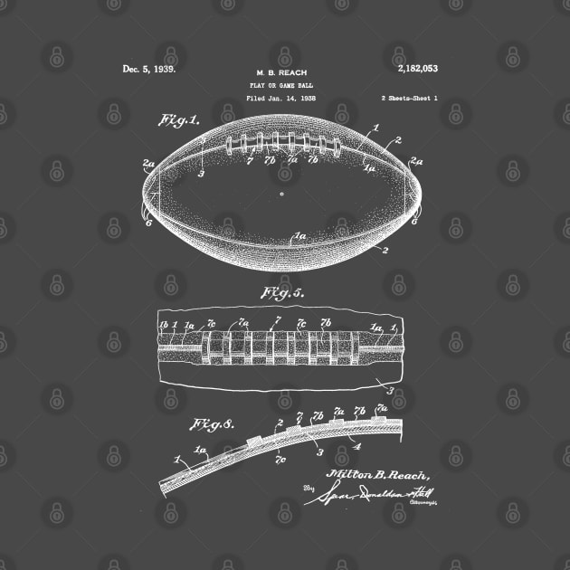 Football Patent - American Football Art - Antique by patentpress