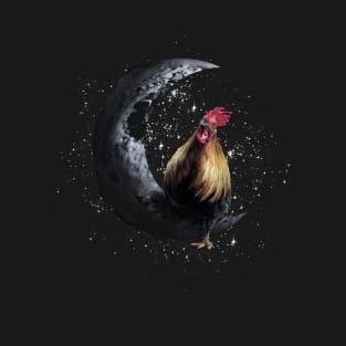 Chicken Sitting on Moon T-Shirt