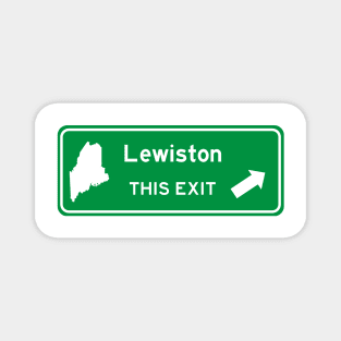 Lewiston, Maine Highway Exit Sign Magnet