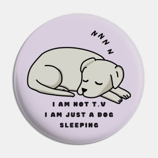 Dog sleeping T-shirt Pin