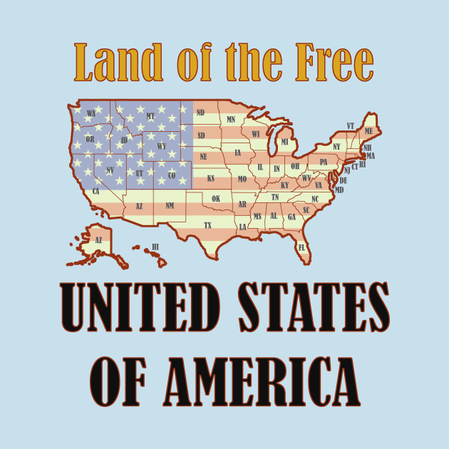 United States of America USA + Flag by Pr0metheus