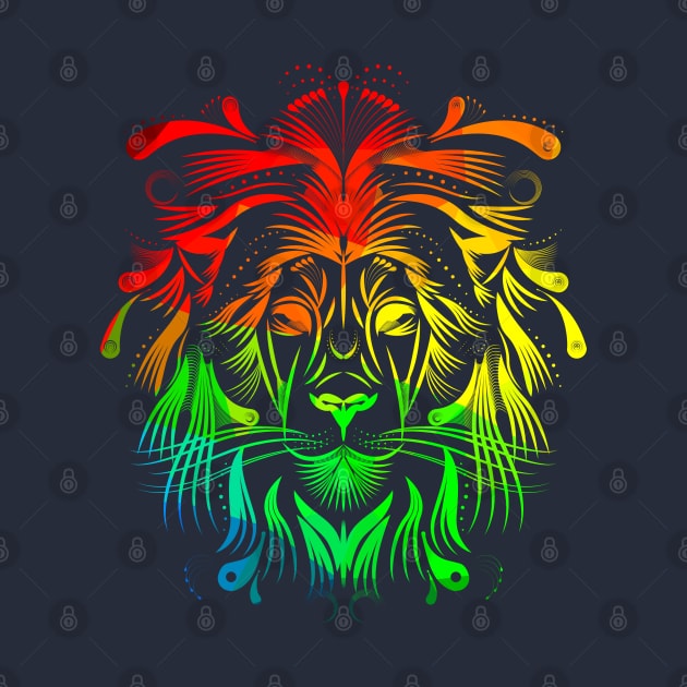 geometrical lion by Drawab Designs