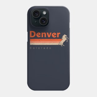 Vintage Denver Football Retro Colorado Bronco At Gameday Phone Case