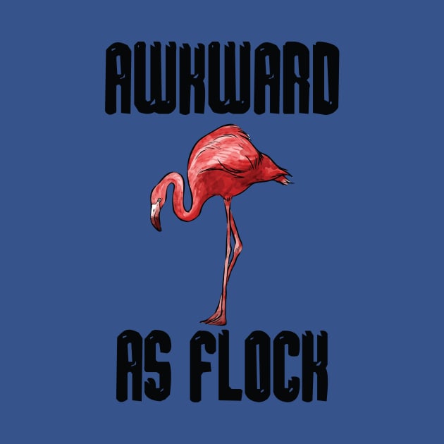 Awkward As Flock Flamingo by Imutobi