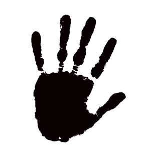 Black hand print T-Shirt