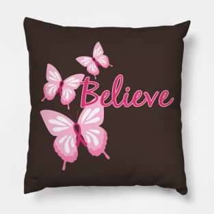 Believe with Butterflies Pillow