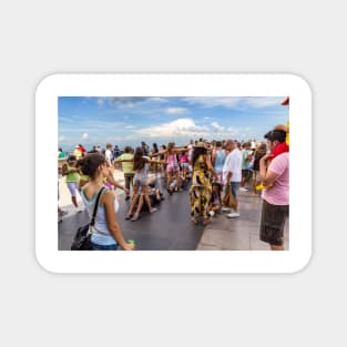 People Posing with Cristo Redentor, Corcovado - Rio de Janeiro Magnet