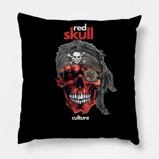 Red Skull Culture, Festival t-shirt, Unisex t-shirt, tees, men's t-shirt, women's t-shirt, summer t-shirt, trendy t-shirt, pirate t-shirts Pillow