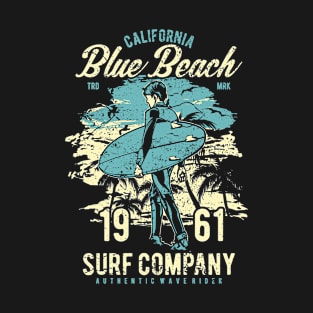 Retro Surfing Santa Monica California - California Paradise T-Shirt