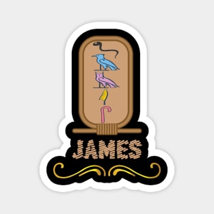 JAMES-American names in hieroglyphic letters-James, name in a Pharaonic Khartouch-Hieroglyphic pharaonic names Magnet