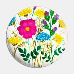 Watercolor floral Pin