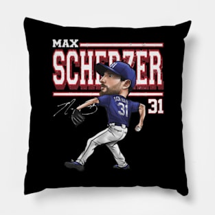 Max Scherzer Texas Cartoon Pillow