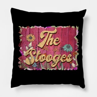 Classic Stooges Personalized Flowers Proud Name Pillow