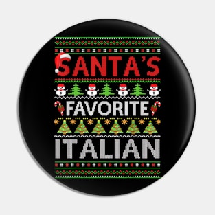 santas favorite italian ugly christmas Pin