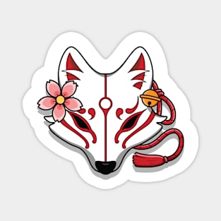 Japanese kitsune mask Magnet