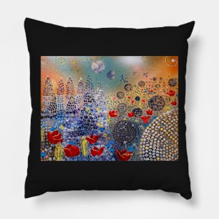 My mother's cosmic garden Pillow