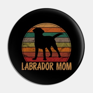 Retro Labrador Mom Gift Dog Mother Pet Golden Black Lab Mama Pin