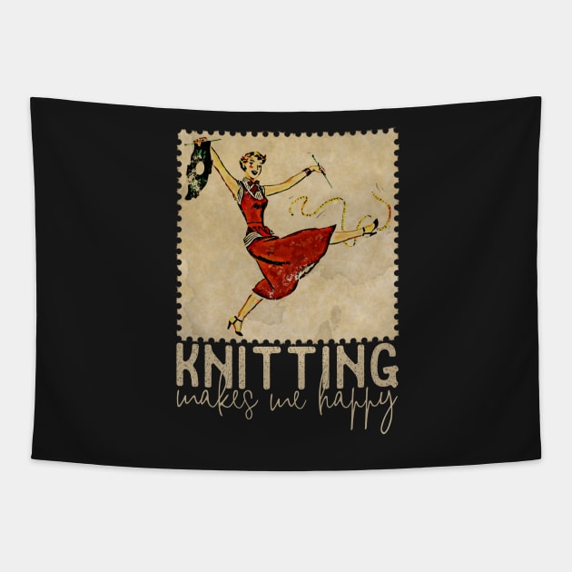 Vintage 1950s Knitting Tapestry by norules